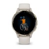 Garmin Venu 3S -kello - Pehmeä kulta, norsunluun hihna - 41 mm:n kotelo
