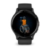 Garmin Venu 3 -kello - harmaa mustalla hihnalla - 45 mm:n kotelo