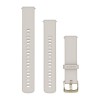 Pikakiinnityshihna - silikoni, norsunluu pehmeällä kultasoljella - 18 mm - 010-13256-04