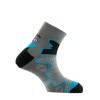 Chaussettes Double Trek Thyo - tige courte - gris/turquoise