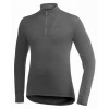 Turtleneck 200 Woolpower Zip Long Sleeve Base Layer - grå