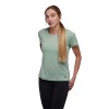 Lahka ženska pohodniška majica Lightwire Tech Tee Black Diamond - Foam Green