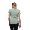 Lahka ženska pohodniška majica Lightwire Tech Tee Black Diamond - Foam Green