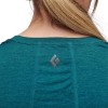 Lahka ženska pohodniška majica Lightwire Tech Tee Black Diamond - Dark Caribbean