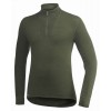 Turtleneck 400 Woolpower Zip Long Sleeve Base Layer - grön