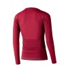 Haut Longsleeve Dam Merino 6.0 Lenz - col round - rouge foncé