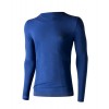 Haut Longsleeve Men Merino 6.0 Lenz - col round - bleu