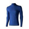 Haut Longsleeve Men Merino 6.0 Lenz - col roulé - bleu