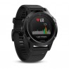 Montre Fenix 5 HR cardio optique Garmin - sapphire black bracelet noir