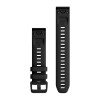 QuickFit™ -hihna, 20 mm, silikoni, musta (3 kpl, sukellukseen), musta solki - 010-13028-00