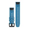 QuickFit™ -hihna, 22 mm, silikoni, Cerulean Blue mustalla soljella - 010-13111-30