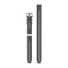 QuickFit™ -hihna, 22 mm, silikoni, liuskekivenharmaa (3 kpl, sukellukseen), hopeasolki - 010-13113-00