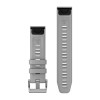 QuickFit™ hihna, 22 mm, silikoni, puuteriharmaa (3 kpl, sukellukseen), hopeasolki - 010-13113-03