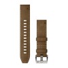 QuickFit™ -hihna, 22 mm, nahka, FKM-nahka/kumihybridi, tundra/musta hopeisella soljella - 010-13225-07