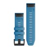 QuickFit™ -hihna, 26 mm, silikoni, Cerulean Blue mustalla soljella - 010-13117-30