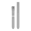 QuickFit™ -hihna, 26 mm, silikoni, puuteriharmaa (3 kpl, sukellukseen), hopeasolki - 010-12904-00