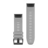 QuickFit™ -hihna, 26 mm, silikoni, puuteriharmaa (3 kpl, sukellukseen), hopeasolki - 010-12904-00