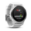 Garmin Fenix u200bu200bu200bu200b5S HR kardiooptinen kello - hopeanvärinen ranneke valkoinen carrara