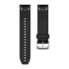 Bracelet Fenix 5 QuickFit 22 mm Garmin - Silicone noir boucle silver