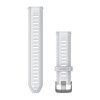 Garmin pikalukitusrannekoru - Silicone Blanc/Gris clair - 20 mm - 010-11251-AH