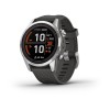 Fenix 7S Pro Garmin -kello - Solar Edition - hopea harmaalla hihnalla