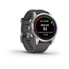 Fenix 7S Pro Garmin -kello - Solar Edition - hopea harmaalla hihnalla