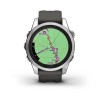Fenix 7S Pro Garmin -kello - Solar Edition - hopea harmaalla hihnalla