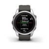 Fenix 7S Pro Garmin -kello - Solar Edition - hopea harmaalla hihnalla