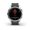 Fenix 7S Pro Garmin -kello - Solar Edition - hopea harmaalla hihnalla