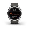 Fenix 7S Pro Garmin -kello - Solar Edition - hopea harmaalla hihnalla