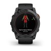 Fenix 7X Pro Garmin -kello - Solar Edition - harmaa mustalla hihnalla