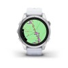 Epix Pro Garmin -kello - Standard Edition 42 mm - hopea ja valkoinen hihna