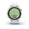 Epix Pro Garmin -kello - Standard Edition 42 mm - hopea ja valkoinen hihna