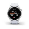 Epix Pro Garmin -kello - Standard Edition 42 mm - hopea ja valkoinen hihna