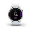 Epix Pro Garmin -kello - Standard Edition 42 mm - hopea ja valkoinen hihna