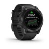 Epix Pro Garmin -kello - Standard Edition 51 mm, harmaa mustalla hihnalla