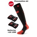 Uppvärmda skidstrumpor Heat Sock 5.0 tåhätta Lenz + litiumbatterier