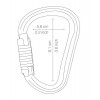 William lukittava karabiini - Triact-Lock - harmaa Petzl