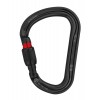 William lukittava karabiini - Screw-Lock - musta Petzl