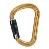 William lukittava karabiini - Ball-Lock - kulta Petzl