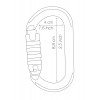 OK lukittava karabiini - Triact-Lock - musta Petzl