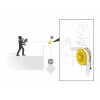 SPIN L1D enojni škripec - rumen Petzl