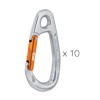 TIPTOP STEEL relekarabiini - 10 Petzl pakkaus