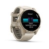 Garmin Fenix 8 kello - 43 mm, AMOLED, safiiri, pehmeä kulta, tuhkanharmaa hihna