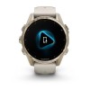 Garmin Fenix 8 kello - 43 mm, AMOLED, safiiri, pehmeä kulta, tuhkanharmaa hihna