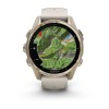 Garmin Fenix 8 kello - 43 mm, AMOLED, safiiri, pehmeä kulta, tuhkanharmaa hihna