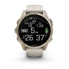 Garmin Fenix 8 kello - 43 mm, AMOLED, safiiri, pehmeä kulta, tuhkanharmaa hihna