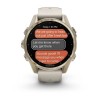 Garmin Fenix 8 kello - 43 mm, AMOLED, safiiri, pehmeä kulta, tuhkanharmaa hihna