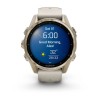 Garmin Fenix 8 kello - 43 mm, AMOLED, safiiri, pehmeä kulta, tuhkanharmaa hihna