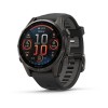 Garmin Fenix 8 -kello - 43 mm, AMOLED, safiiri, titaani, hiilenharmaa DLC mustalla hihnalla